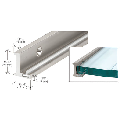 CRL Brushed Nickel 78" Aluminum Jamb With Clear Vinyl Wipe