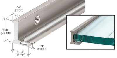 CRL Brushed Nickel 98" Aluminum Jamb With Clear Vinyl Wipe