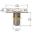 CRL Brushed Nickel Dust Proof Keeper Non-Locking