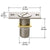 CRL Brushed Nickel Dust Proof Keeper Locking Option