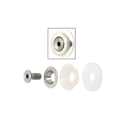 CRL Brushed Stainless Flush Mount Cap Assembly for 1-1/4" Diameter Standoffs