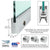 CRL Brushed Stainless 1/2" Glass 4" Square Door Rail With Lock - 41" Length