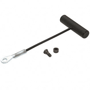 A T-handle cable assembly for CRL tools shown with a small screw and bushing on a white background.