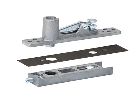 A CRL center-hung top pivot set for aluminum storefront doors, featuring a metal pivot mechanism and a dark bronze Duranodic cover plate.