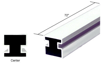 A 72-inch long brite anodized aluminum center post extrusion with a square sculptured profile for pocket glazing.