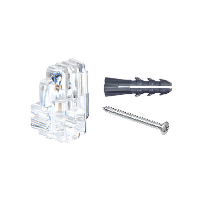 CRL 1/4" Clear Mirror Clip, Screw and Anchor Set