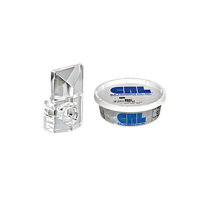 CRL 1/8" Square Beveled Clear Plastic Mirror Clip