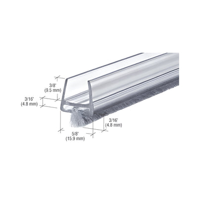 CRL Clear Polycarbonate Wipe with Pile Weatherstrip