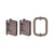 CRL Oil Rubbed Bronze Cologne 037 Hinge and Shower Pull Handle Set