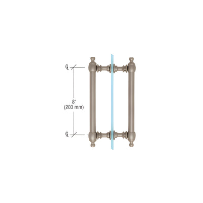 CRL Brushed Nickel 8" Colonial Style Back-to-Back Pull Handles