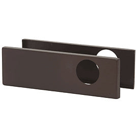 A dark bronze anodized cover plate for the AMR205 hardware system shown against a white background.