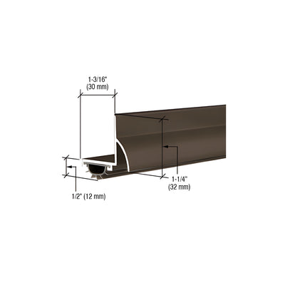 CRL Dark Bronze Anodized 'L' Shape Door Bottom - 48"