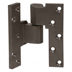 A dark bronze aluminum intermediate pivot hinge designed for left-hand storefront door applications.