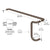 CRL Dark Bronze Push and Offset Pull Set for 36" Door