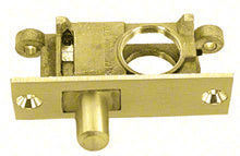 A zinc CRL door rail floor lock with a rectangular faceplate and a protruding locking bolt.