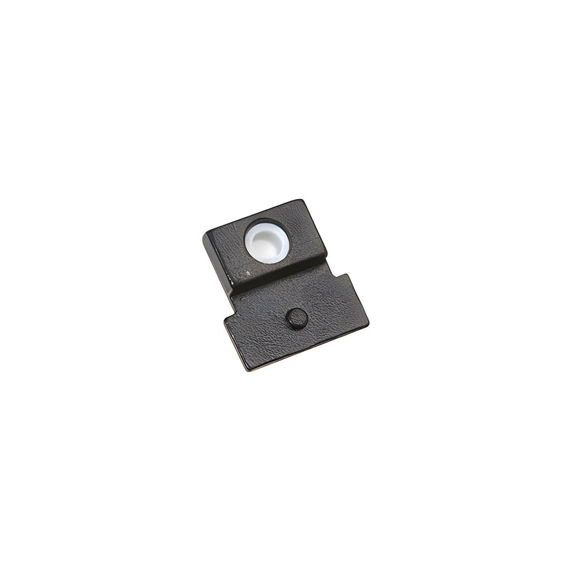 A black metal door stop insert with a white plastic bushing and a small stud, designed for PH60 and PH70 series hardware.