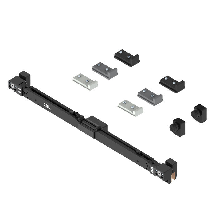 A black CRL 690 / 695 Series double-sided softbrake system kit with mounting brackets and hardware components.
