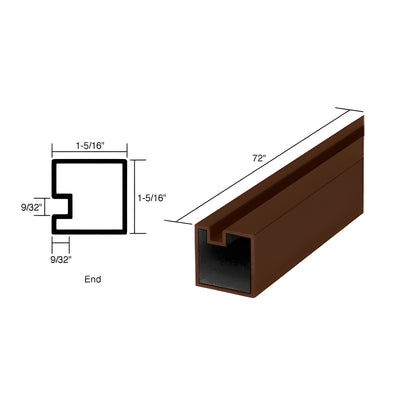 CRL Duranodic Bronze 72" End Post Extrusion