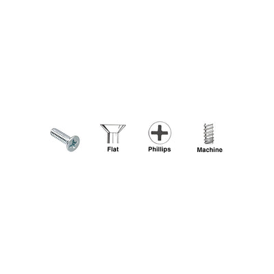 CRL 1/4-20 x 1" Flat Head Phillips Machine Screws