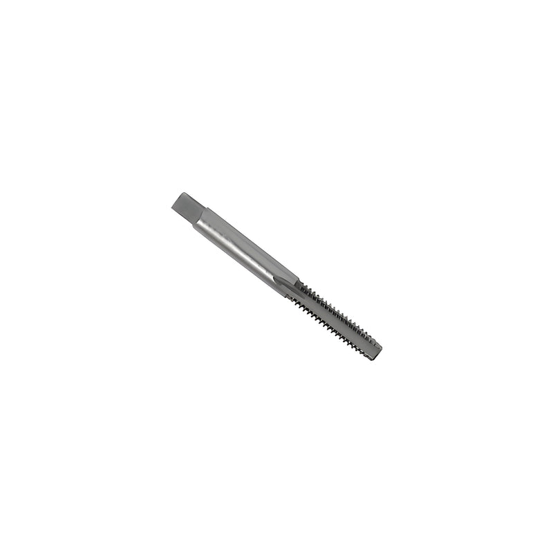 A high carbon steel 1/4"-20NC fractional size tap with a square drive end and threaded cutting flutes.