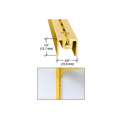 CRL Gold Anodized 72" Aluminum Wall Standard