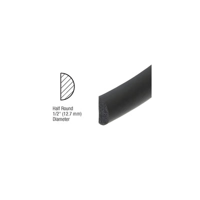 CRL 1/2" Half Round Foam Door Weatherstrip