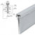CRL Satin Anodized 120" Heavy-Duty Concealed Leaf Hinge With Lip for 1-3/4" Entry Door