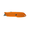A side view of the orange CRL heavy-duty retractable utility knife with the blade partially extended.