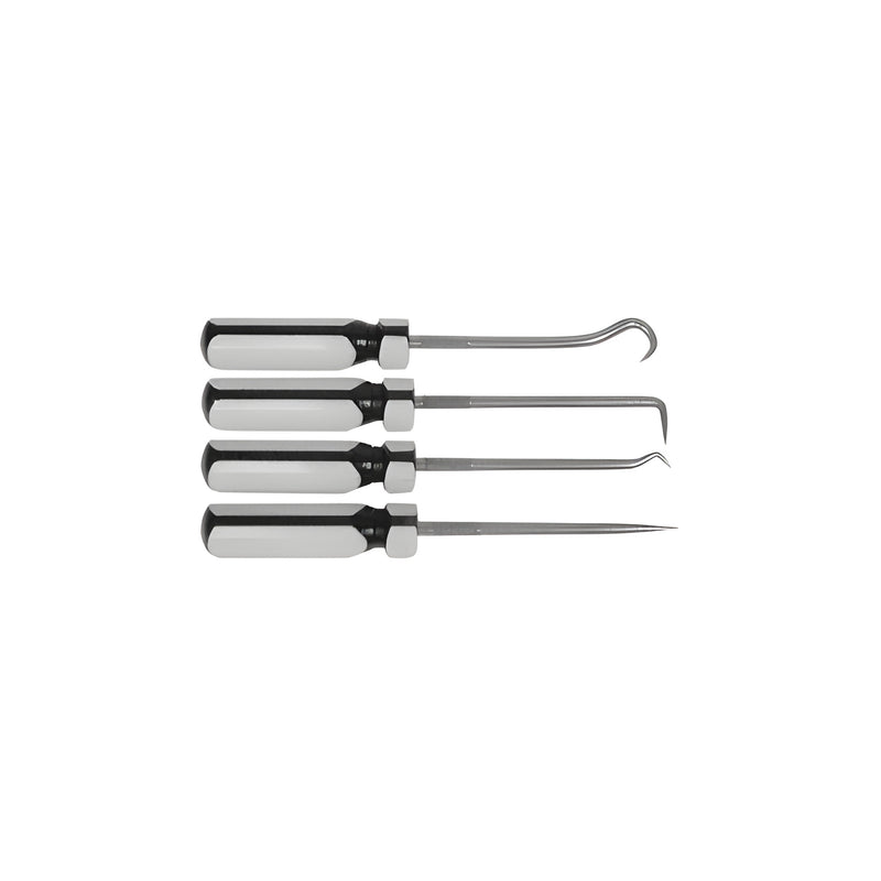 A set of four CRL hook and pick tools with white and black handles arranged vertically.