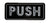 CRL Horizontal Black with Silver Letters "PUSH" Decal