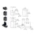 CRL Jackson® Dark Bronze Left Hand 3/4" Offset Pivot Hinge Set - Flush with Frame Face