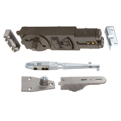 CRL Jackson® Heavy-Duty Spring 7/8" Extended Spindle 90º Hold Open Overhead Concealed Closer With "S" Side-Load Hardware Package