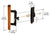 CRL Wood/Black Keyed Internal Lock Sliding Glass Door Handle Set with 3-15/16" Screw Holes for Viking Doors