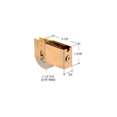 CRL 1-1/2" Steel Ball Bearing Sliding Glass Door Roller with 3/4" Wide Housing for Lausell Doors