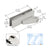 CRL Brushed Stainless Left Offset Bottom Door Patch Fitting