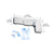 CRL Polished Stainless Left Offset Sidelite Mounted Transom Patch Fitting