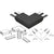 CRL Matte Black 200 Series Top Cap 90º Corner