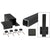 CRL Matte Black 100 Series 48" Fascia Mount Post Kit