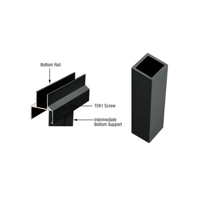 CRL Matte Black Intermediate Bottom Support
