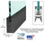 CRL Matte Black 1/2" Glass 4" Square Door Rail Without Lock - 41" Length