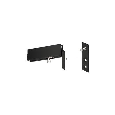 CRL Matte Black Transom Patch Wall Bracket