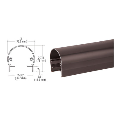 CRL Matte Bronze 300 Series 241" Top Rail