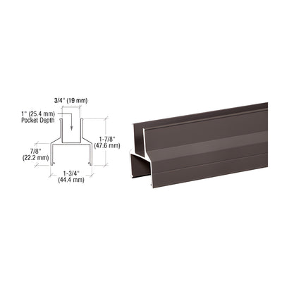 CRL Matte Bronze 100/150 Series 241" Bottom Rail