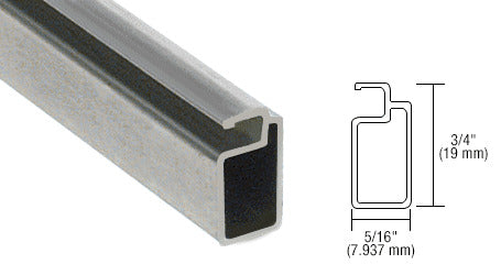 A close-up view of the CRL mill finish extruded screen frame showing its rectangular profile and dimensions.