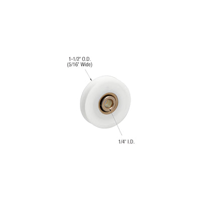 CRL 1-1/2" Diameter Nylon Ball Bearing Replacement Roller 5/16" Wide