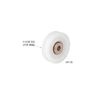 CRL 1-11/16" Nylon Ball Bearing Replacement Roller 7/16" Wide