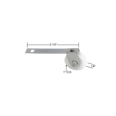CRL 1" Nylon Sliding Screen Door Spring Tension Roller