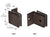 CRL Oil Rubbed Bronze Fixed Panel Beveled Clamp With Small Leg