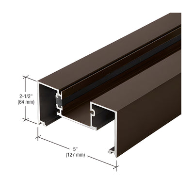 CRL-U.S. Aluminum Open Back Vertical Mullion, Thermally Improved, Dark Bronze/Black Anodized Class 1, 24'-2"