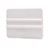 A white plastic double edge scraper tool shown from a front angle.